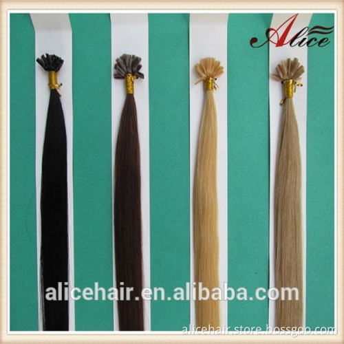 Wholesale double drawn remy european nail tip hair extension